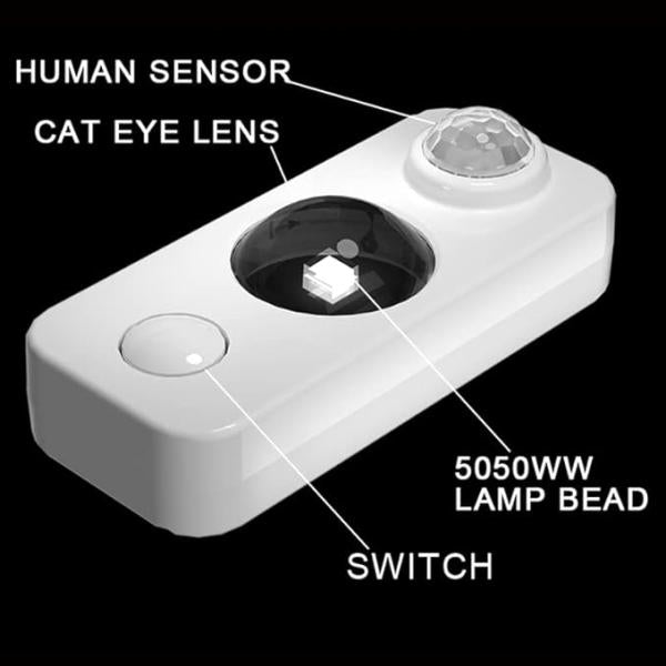 Lampara Portatil con Sensor de Movimiento YZ-08 Blanco - Luz Blanca