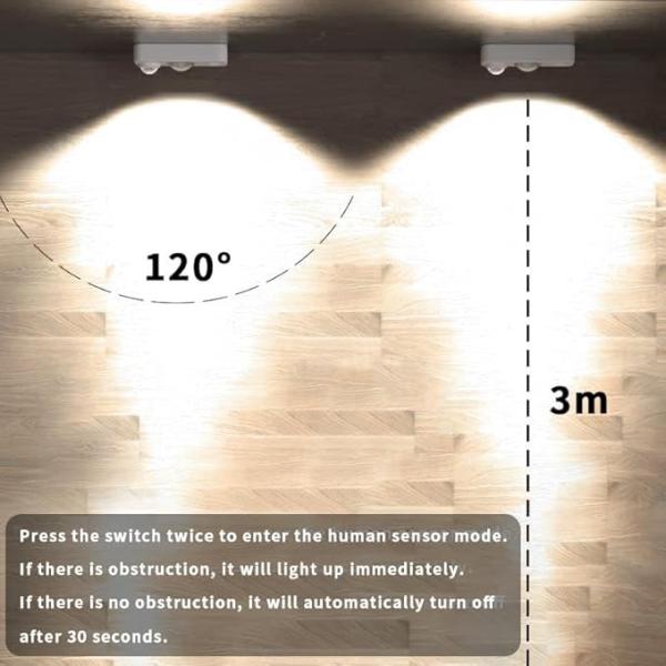Lampara Portatil con Sensor de Movimiento YZ-08 Blanco - Luz Blanca