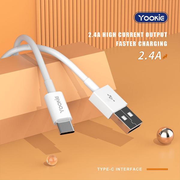 Cable USB Tipo C CB1 Yookie 3M Blanco - 3M Blanco
