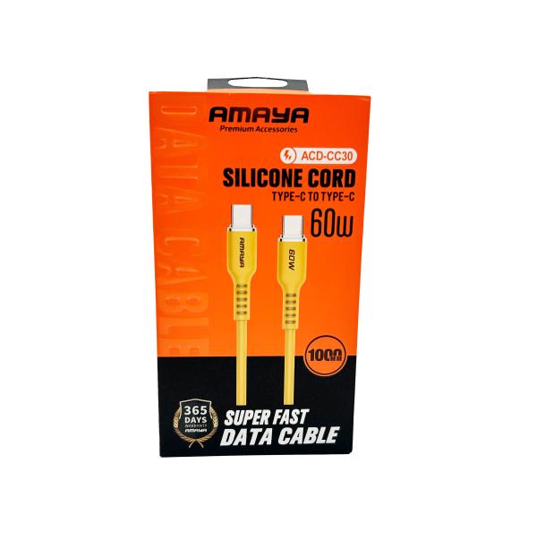 Cable USB Tipo C-c ACD-C30 - Amarillo 1M