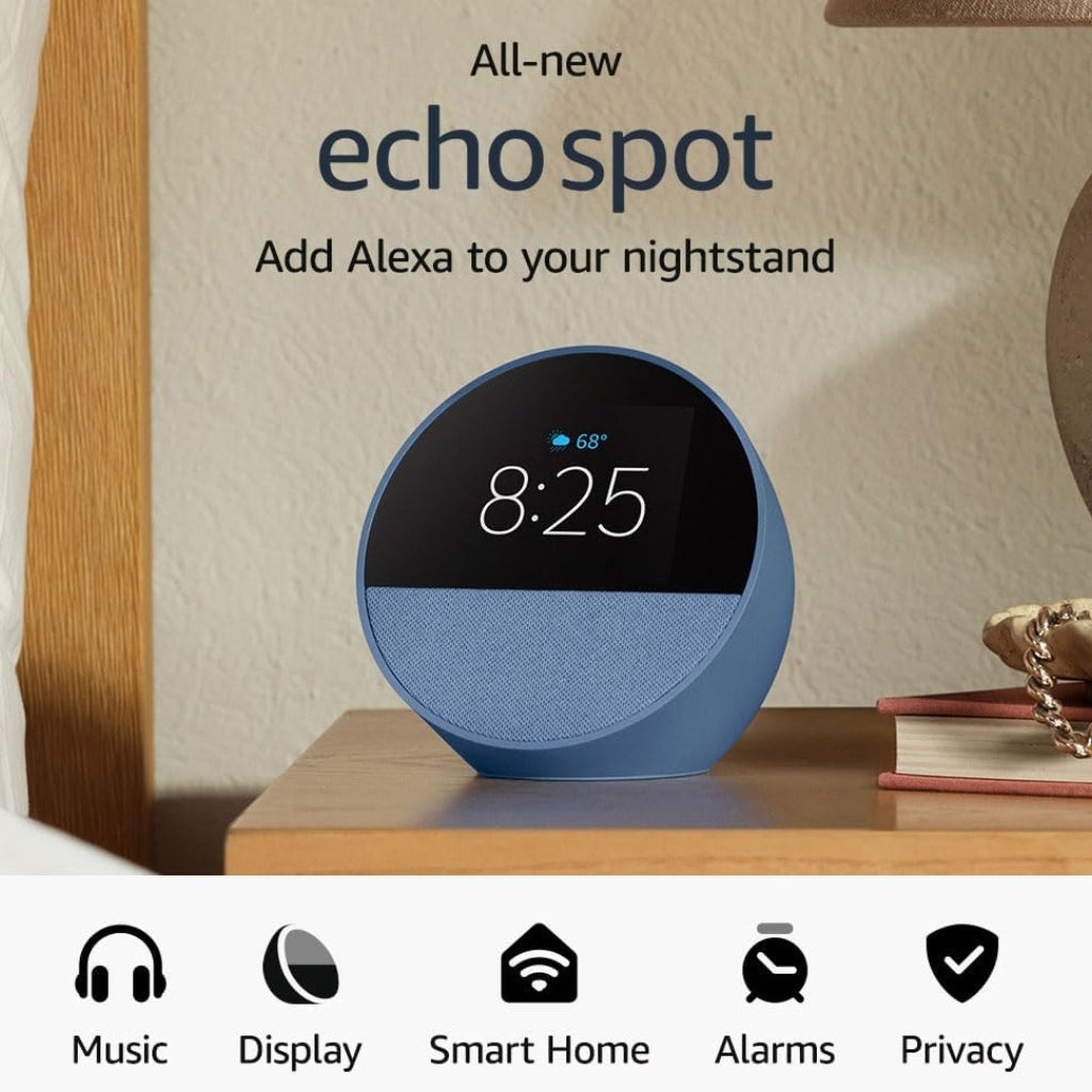 Parlante Inteligente Echo Spot 1ER Generacion Amazon - Blanco