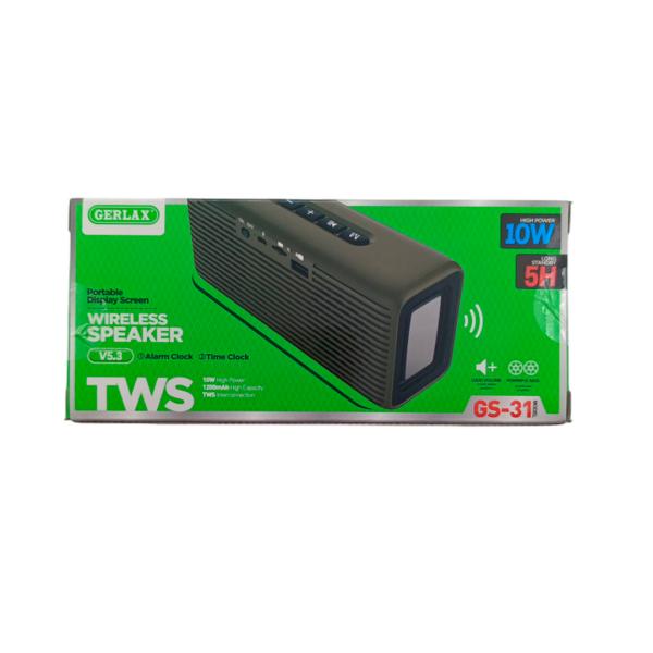 Parlante Bluetooth GS-31 Gerlax - Gris Imagen principal del producto