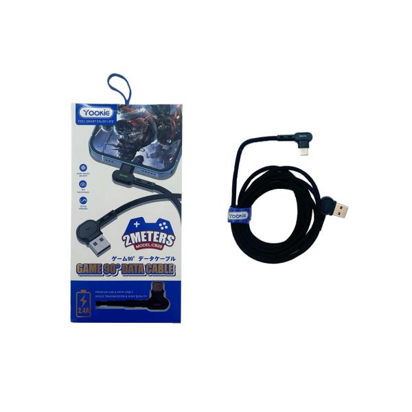 Cable USB Tipo C CB26 Yookie - Negro 2M