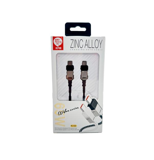 Cable USB Tipo C K-53 Youshengku - Negro