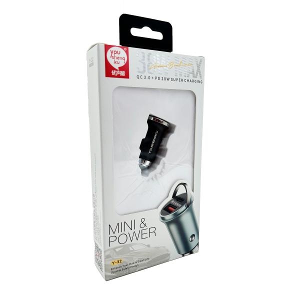 Cargador Cubo Carro Y-32 Youshengku - Negro