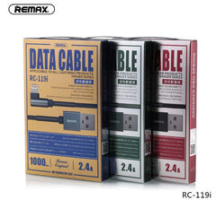 CABLE USB LIGHTNING RC-119I RANGER REMAX GRIS