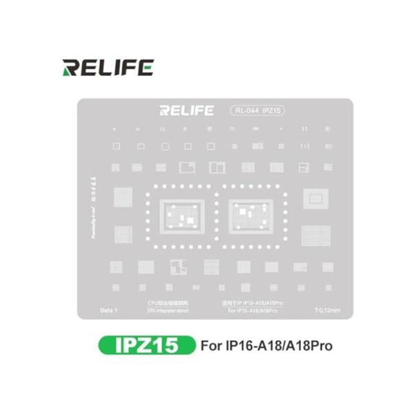 Plantilla de Precision Bga RL-044 Relife - IPZ15 Ip16-a18/a18pro CPU