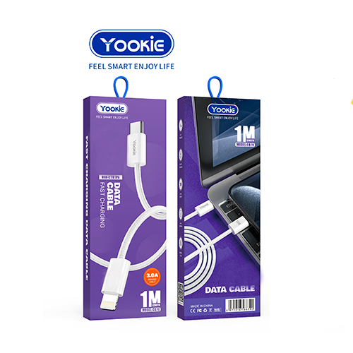 Cable USB Ligthning CB70 Yookie - 1M Blanco C-i