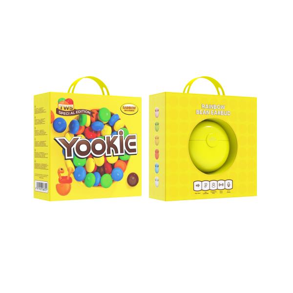 Audifono Manos Libres Raibow Bean Yookie - Amarillo
