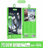 Cable USB Tipo C GD-70PT Gerlax - 1M Gris