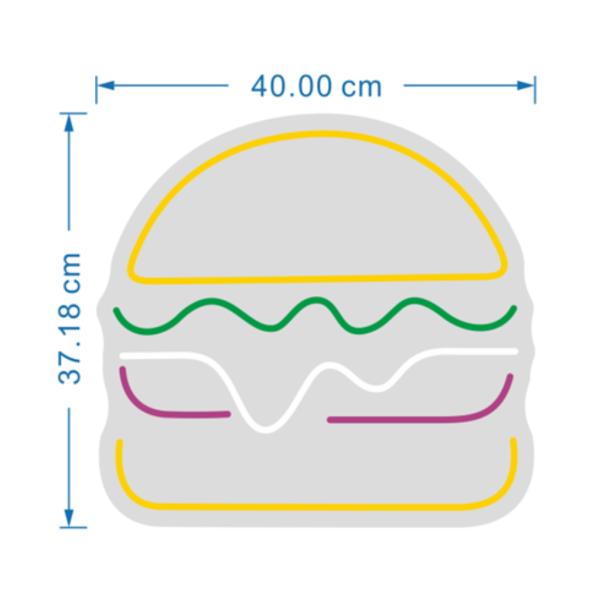 ROTULO LUZ NEON HAMBURGUESA