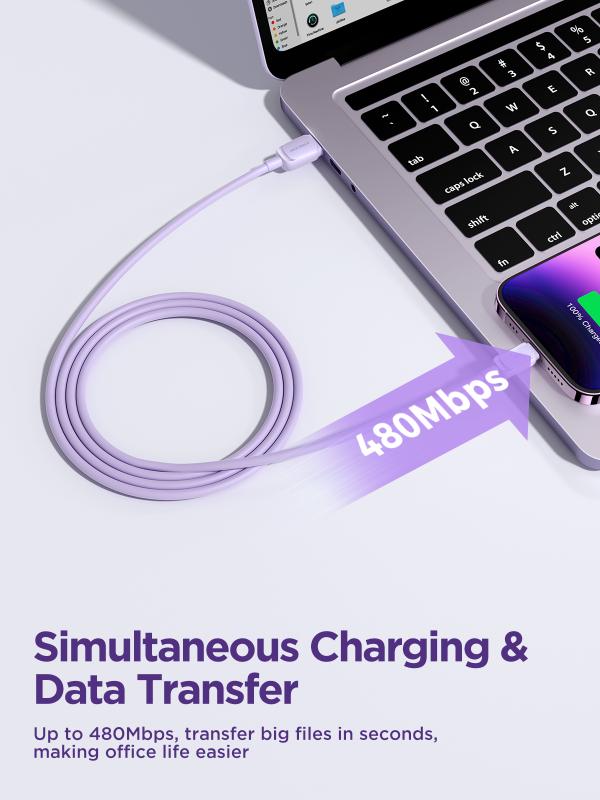 Cable USB Lightning S-A14 Joyroom - 1.2m Morado
