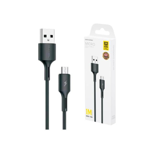 CABLE USB MICRO MODELO WDC-136 1M WEKOME NEGRO