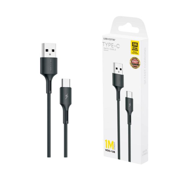 CABLE USB TIPO C WDC-136A WK DESING NEGRO