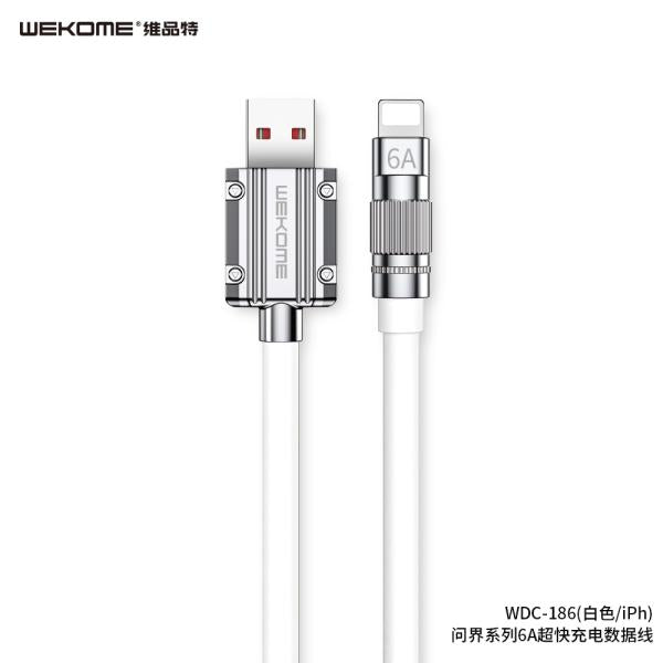 CABLE USB LIGHTNING WDC-186I WK DESING BLANCO