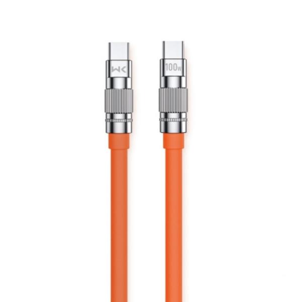 CABLE USB TIPO C WDC-188A  WK DESING NARANJA