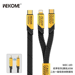 CABLE USB TIPO C WDC-189 WK DESING AMARILLO