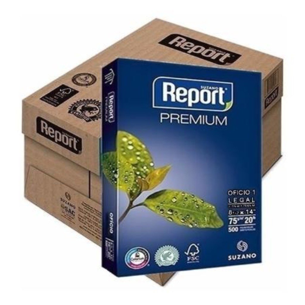 Report Resma Papel Carta 8.5 X 11 500 Hojas 75gr Blanca