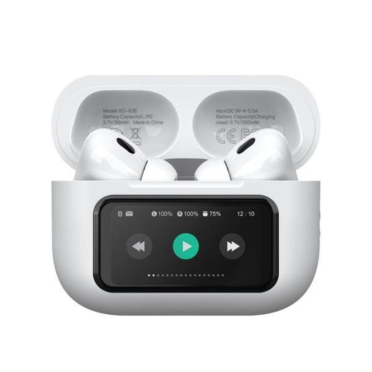 AUDIFONOS INALAMBRICOS BLUETOOTH CON PANTALLA INTELIGENTE MODELO X36 XO BLANCO