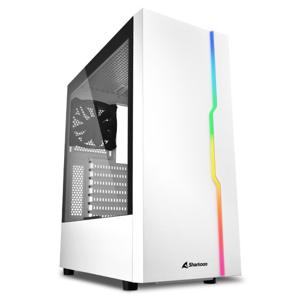 Sharkoon RGB Slider Case Gaming Vidrio Lateral Blanco