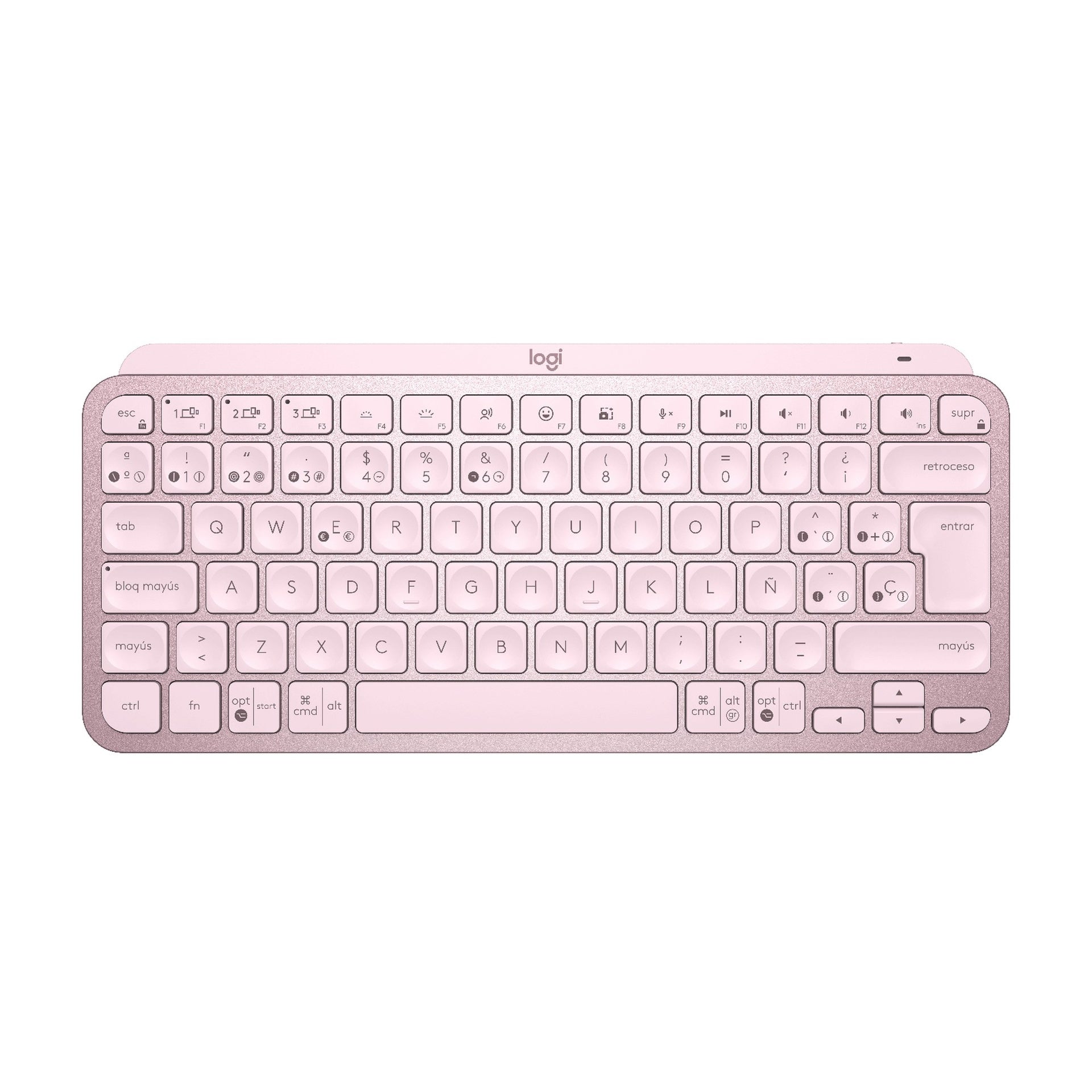Teclado Logitech Mx Keys Mini Inalámbrico Bluetooth Español Rosado Imagen principal del producto