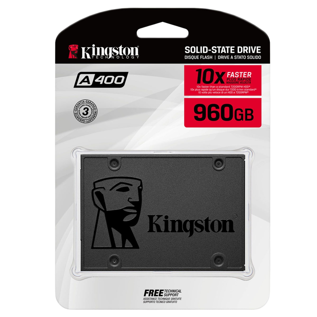 Disco duro Kingston A400 960GB SSD SATA III Imagen principal del producto