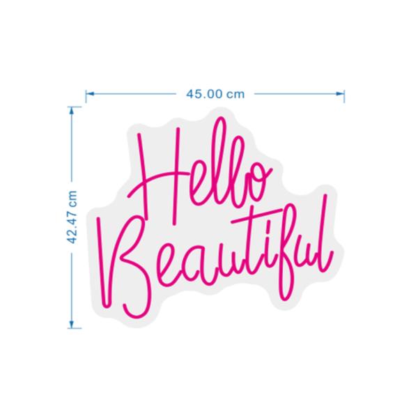 ROTULO LUZ NEON HELLO BEAUTIFUL