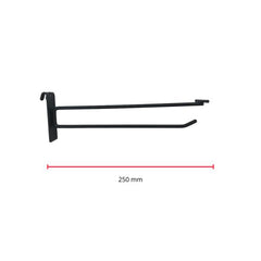 GANCHO PARA LAMINA CON HABLADOR  6MM GRUESO 250MM DE LARGO FG-0267 NEGRO