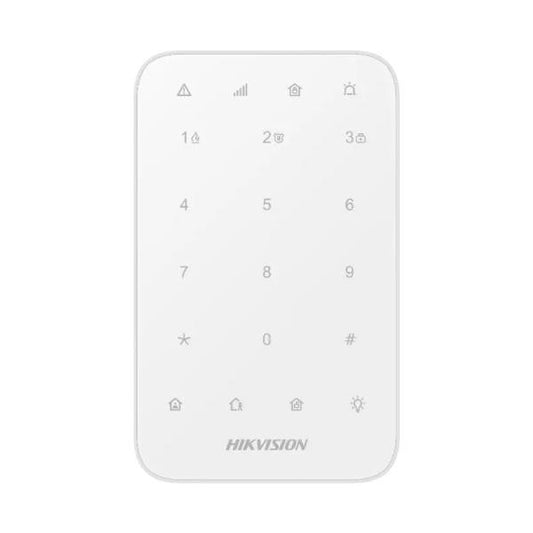 TECLADO LED PARA ALARMA HIKVISION AXPRO LED display. 900m RF distance. 433Mhz DS-PK1-E-WB 302401705