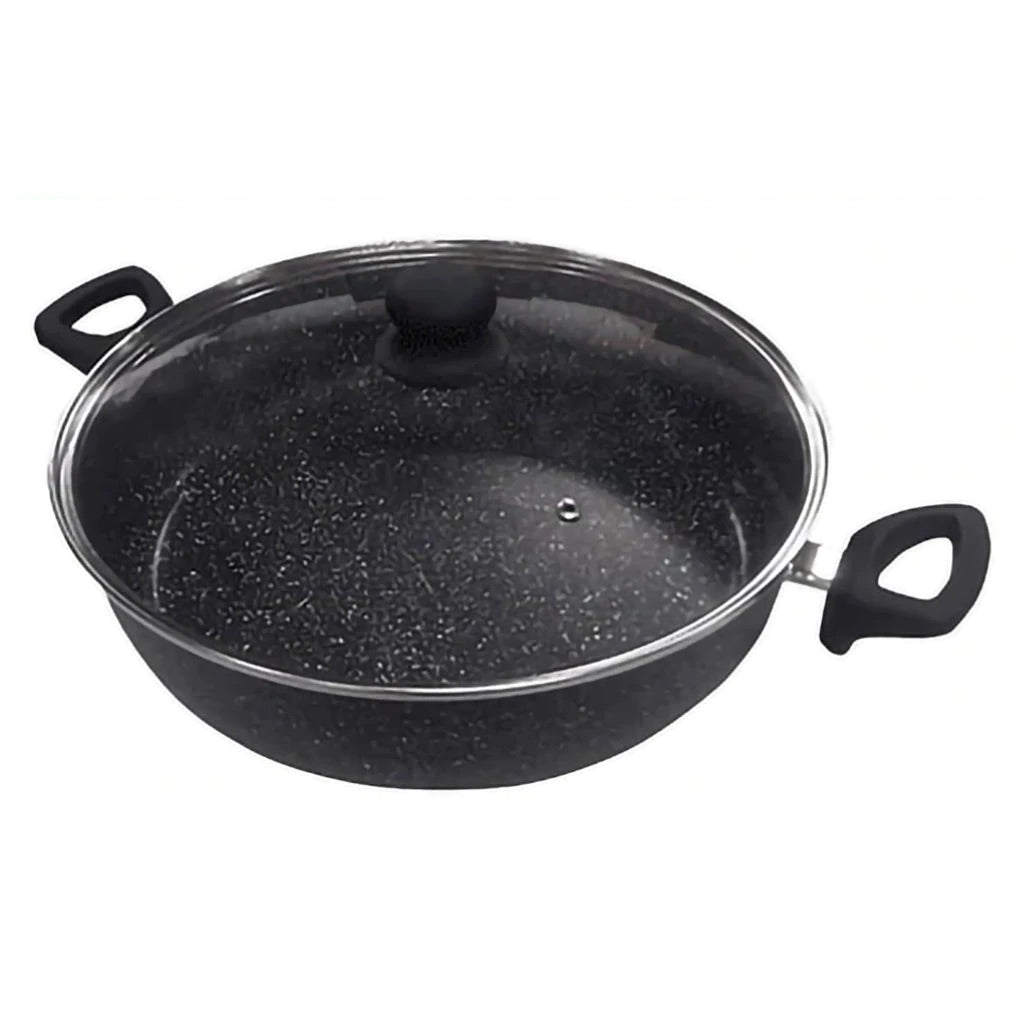 Westinghouse cacerola baja con tapa marmol negro 32 cm WCCC0009L32MBB