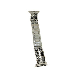 BANDA PARA RELOJ DISEÑO NEGRO/PLATEADO 38/41 MM