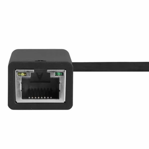 Adaptador 2 en 1 Unno Tekno AD3007BK USB-A USB-C Dual a Gigabit Ethernet 10m/100m/1gbps - Negro