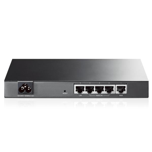 Router de Banda Ancha TP Link Tl-r470t+(un) Cableado 10/100mbps Balance de Carga con 4 Puertos WAN - Negro