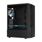 Case RGB Aerocool Quantum MESH-G-BK-V3 Mid Tower Ventiladores 3 de 120MM con Vidrio Lateral y Malla Frontal Accm-pv31133.11 - Negro