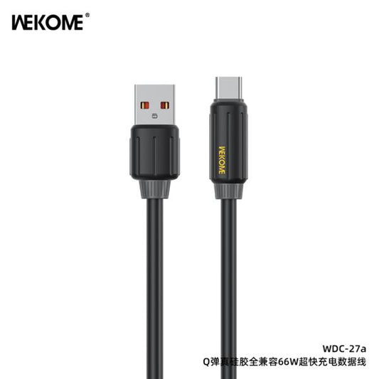 CABLE USB A TIPO C  66W MODELO  WDC-27  WEKOME NEGRO