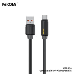 CABLE USB A TIPO C  66W MODELO  WDC-27  WEKOME NEGRO