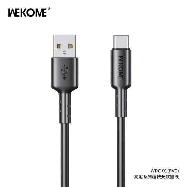 CABLE USB A TIPO C 6A WDC-01A WEKOME NEGRO