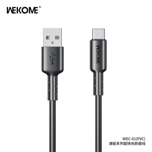 CABLE USB A TIPO C 6A WDC-01A WEKOME NEGRO