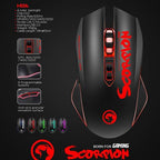 Mouse Linea Scorpion M506 Marvo - Negro / Verde