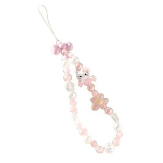 CORREA COLGANTE PARA CELULAR  DISEÑO PERLAS KITTY
