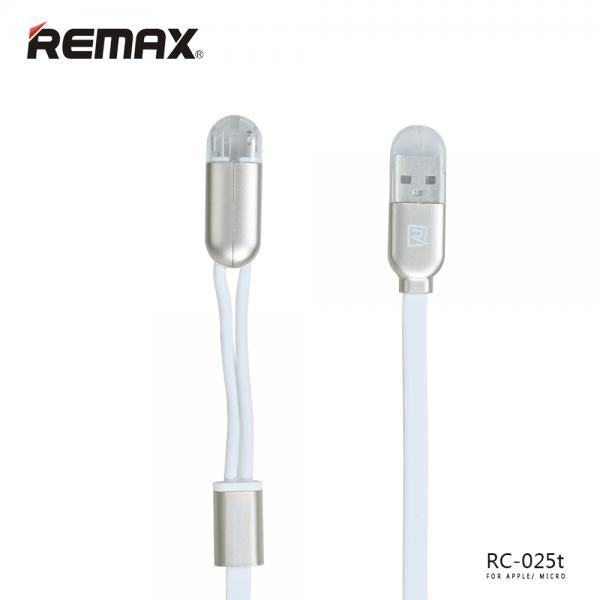 Cable USB Lightning Micro B RC-025T Binary 2EN1 Remax - Rojo