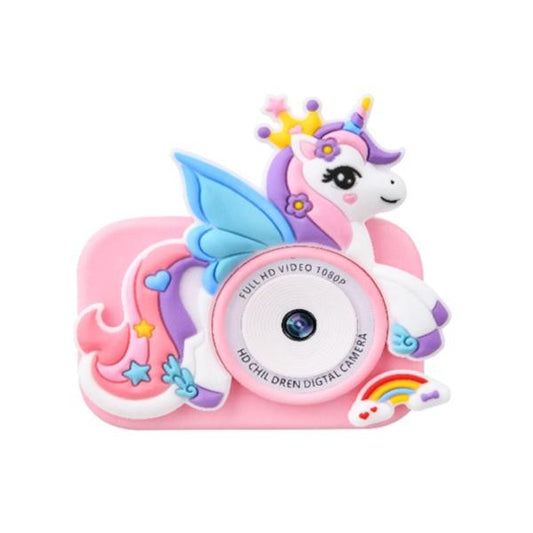 CAMARA DIGITAL  DISEÑO UNICORNIO  MODELO Y8 ROSADO