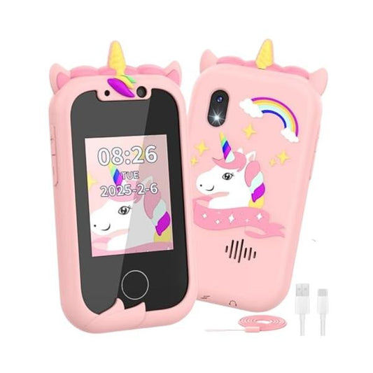 CAMARA DIGITAL  DISEÑO CELULAR UNICORNIO MODELO KP06 ROSADO