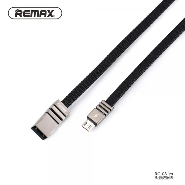 Cable USB Micro B RC-081M Weave Serie Remax - Amarillo