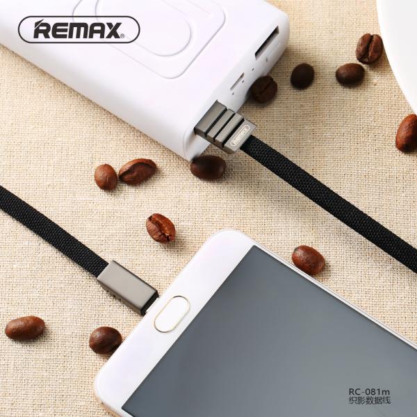 Cable USB Micro B RC-081M Weave Serie Remax - Verde