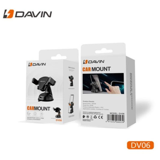 HOLDER PARA CARRO  MODELO DV06 DAVIN  NEGRO
