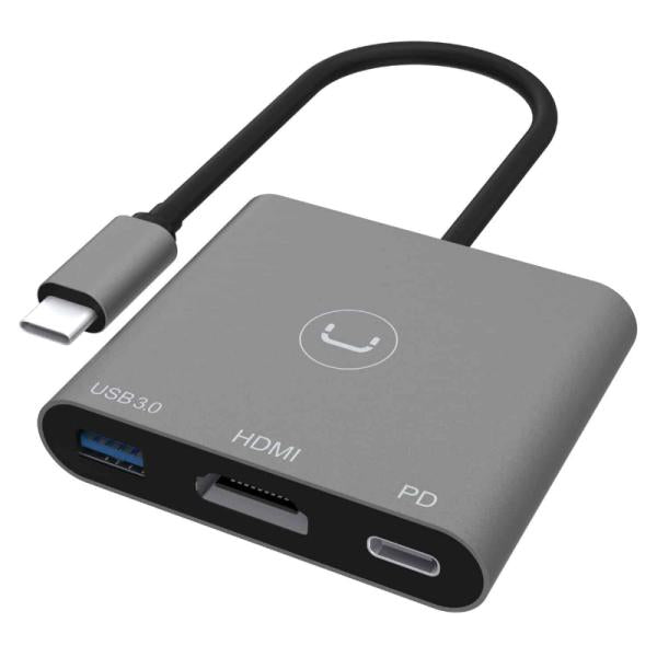 Hub Unno Tekno HB1011GY 4 Puertos USB 3.0 5 Gbps