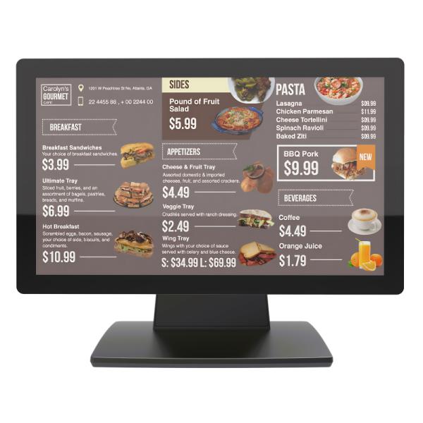 Monitor de Punto de Venta Nova Lm15s3xp001c 15.6" 1920X1080 Panel Sharp Tactil Capacitivo 10 Puntos Vga+hdmi+usb Base Plegable - Negro