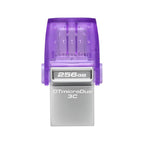 Memoria USB 64GB Kingston Data Traveler Microduo 3C USB-A / USB-C 3.2 Gen 1 Dtduo3cg3/64gb - Plateado / Morado