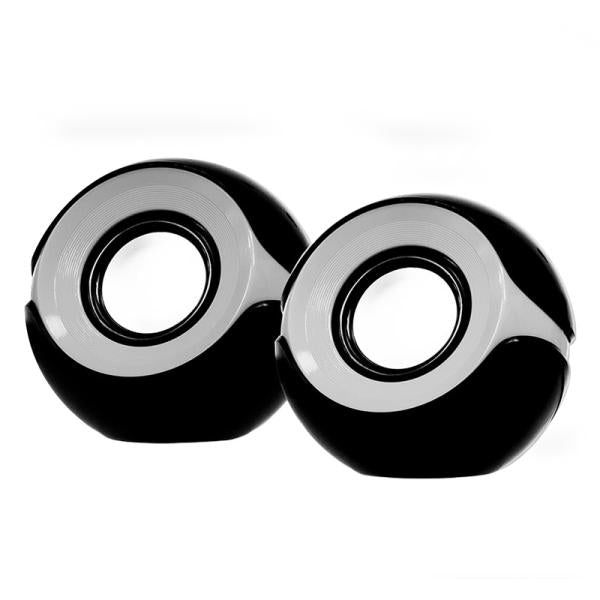Parlante Argom Orbit USB ARG-SP-1024BK - Negro / Plateado